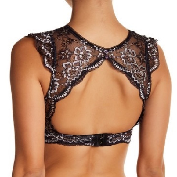 Sam Edelman Cap Sleeve Lace Bralette - Picture 2 of 5